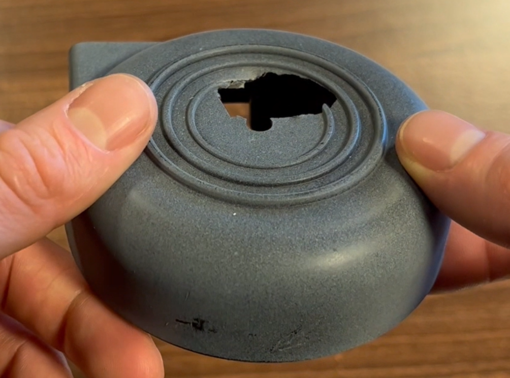 Broken air intake cover